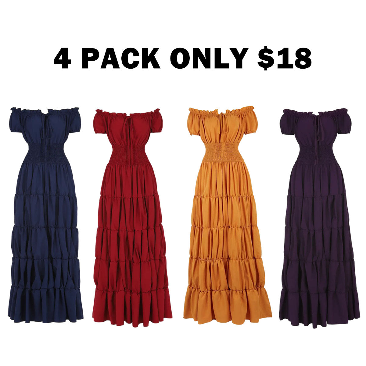 Women Medieval Irish Under Dress Retro Gown