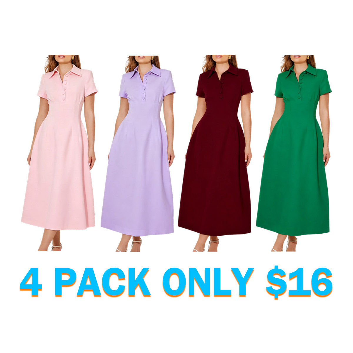 The Ultimate Muse Collared Midi Dress