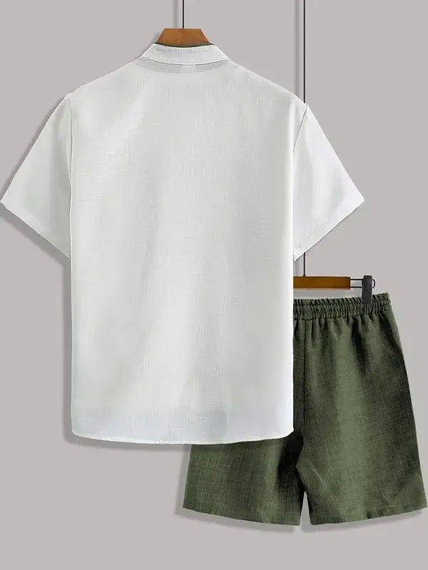 Daily Wear two-Piece Set Men's Casual Top & Track Shorts