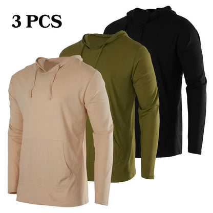 Men's Cotton Lightweight Casual Pullover Drawstring Hoodie With Pocket  (Big & Tall)