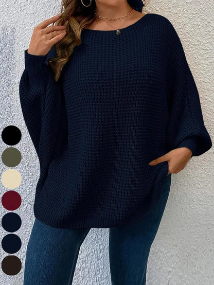 Fall Outfits, Casual Long Sleeve Jumper for Fall, Women's Plus Clothing for Daily Wear