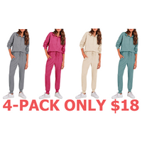 4-Pack (Grey,Rose Red,Apricot,Fruit Green)