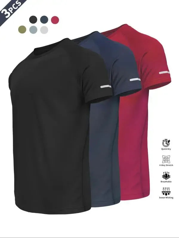 Men's Reflective Breathable Gym Quick Tee