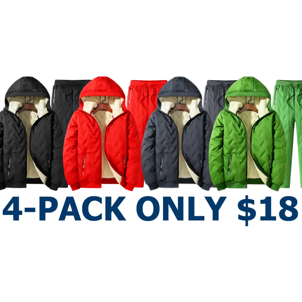 Men’s Autumn Winter Fleece Thickened Set