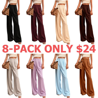 Women's Solid Color Wide Leg Pants