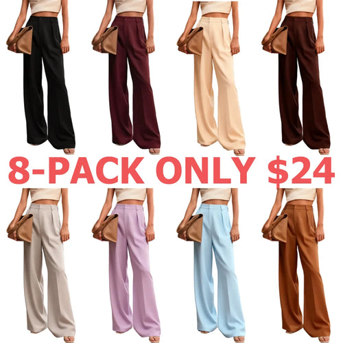Women's Solid Color Wide Leg Pants
