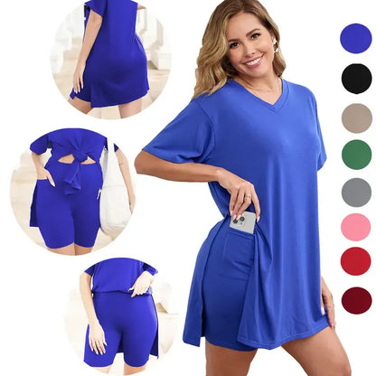 Plus Two Piece Outfits for Women With Pockets