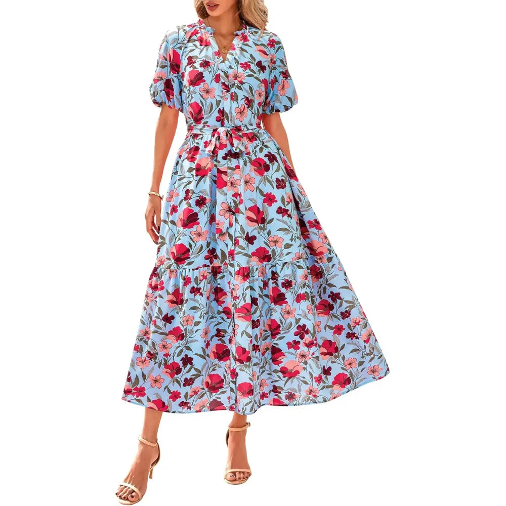 Women Summer Floral Maxi Dresses