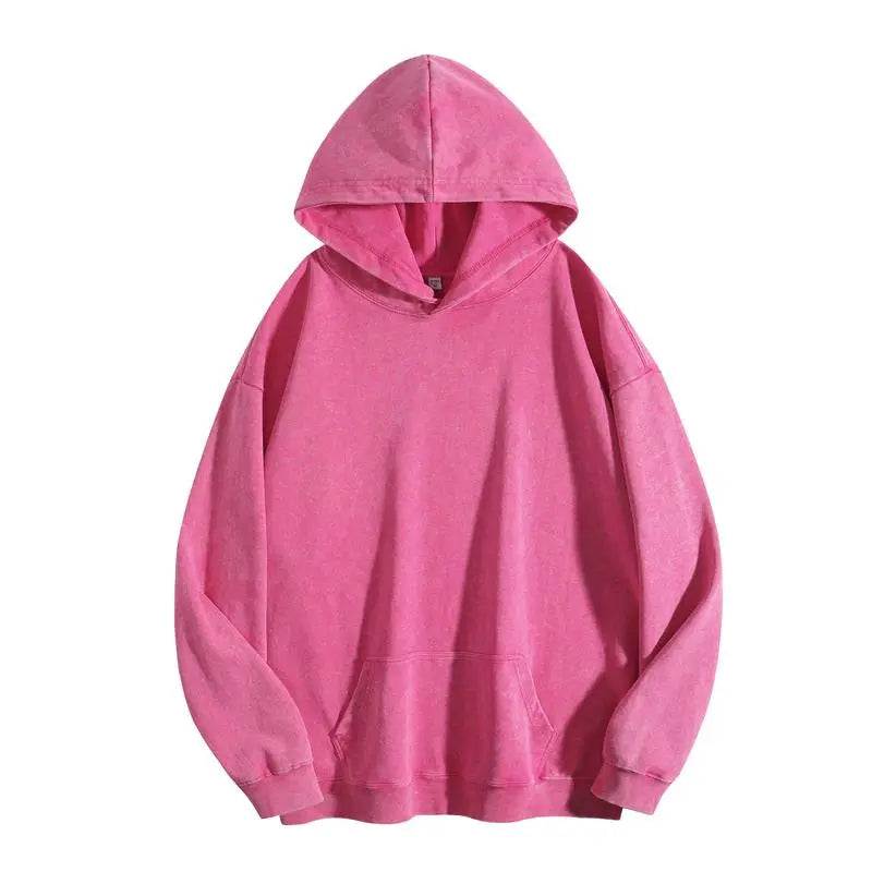 Women's Oversized Acid Wash Cotton Hoodie
