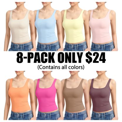Women's Square-Neck Spaghetti Strap Tank Top