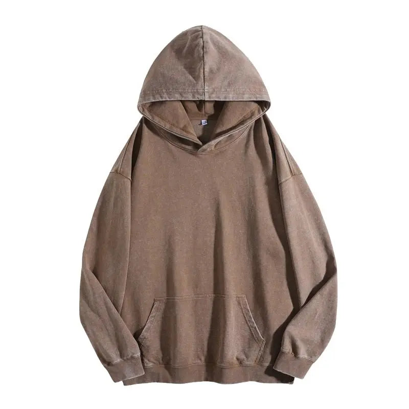 Women's Oversized Acid Wash Cotton Hoodie