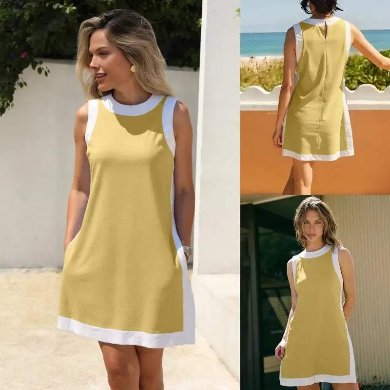 Women's Casual Color Block Two Piece Sets
