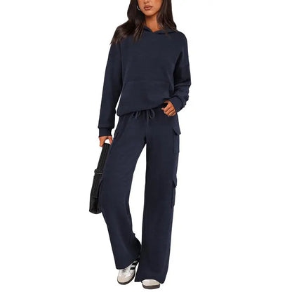 Women's 2 Piece Lounge Sets - Knitted Hoodie