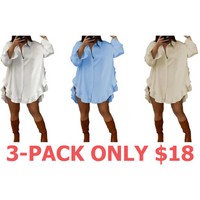 3-Pack (White,Light Wash,Apricot)