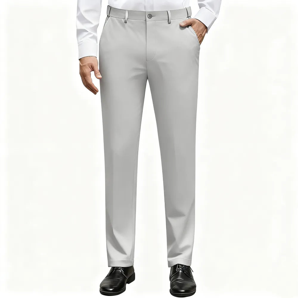 Men's Stretch Dress Pants No Iron Golf Pants Expandable Waist Flat Front Business Casual Pants