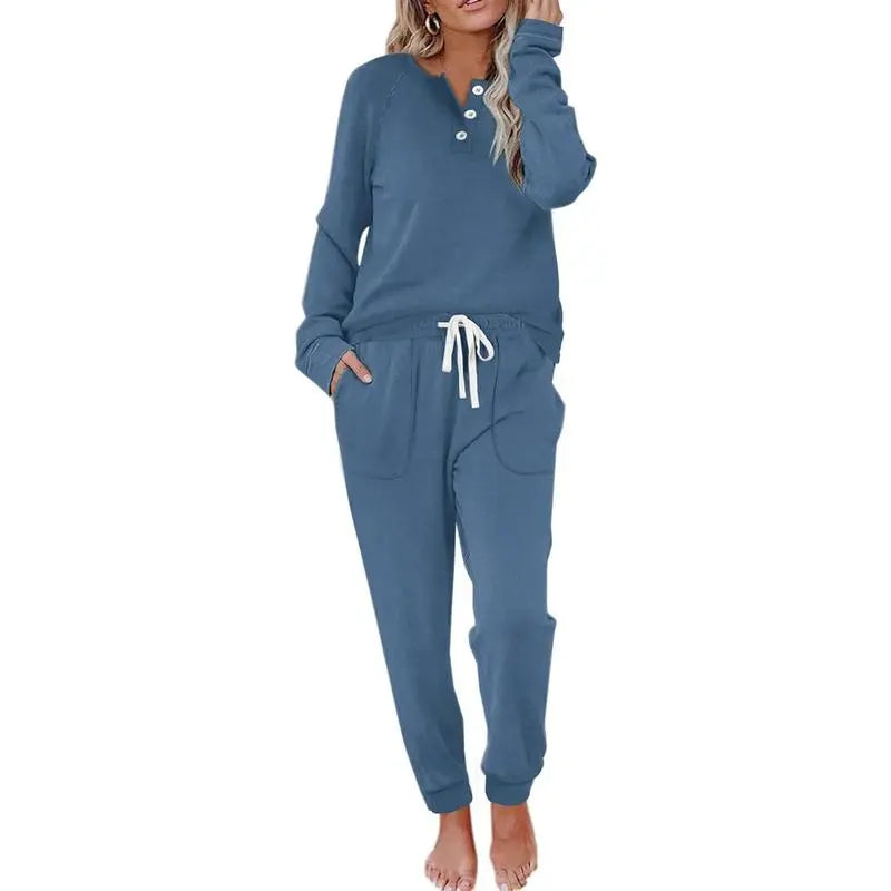 Two Piece Outfits for Women Lounge Sets Button Down Sweatshirt Sweatpants Sweatsuits Set