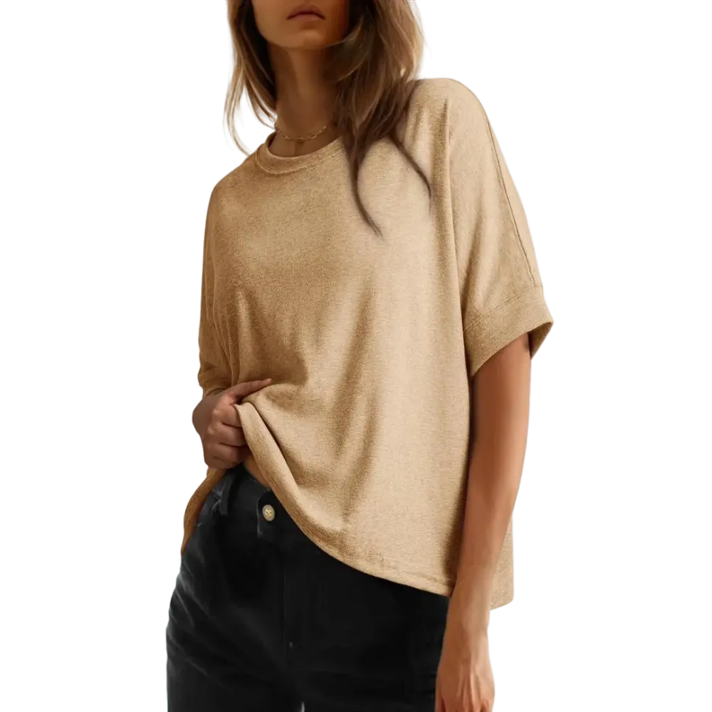 🔥Women'S Tops For Women 2026 Loose Oversized Basic Tee Comfortable Soft Fabric Flattering Fit
