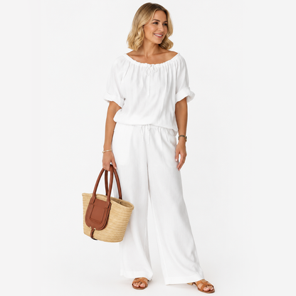 ⏳Time-Limited Special⏰Women's Drawstring Top & Pants 2-Piece Set – Relaxed Fit