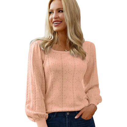 Womens Sweaters 2025 Trendy Puff Sleeve Tops