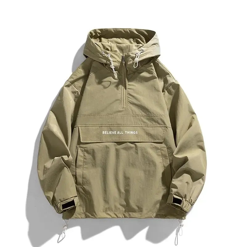 Men's Half Zip Windbreaker Jacket
