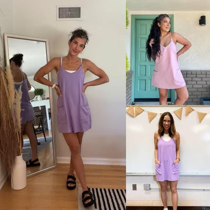 Special Sale❤️Womens Summer Sleeveless Mini Dress V Neck Spaghetti