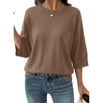 Women‘s Half Sleeve Casual Oversized Trendy Sweaters