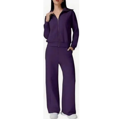 Women's Cotton 2 Piece Outfits Lapel