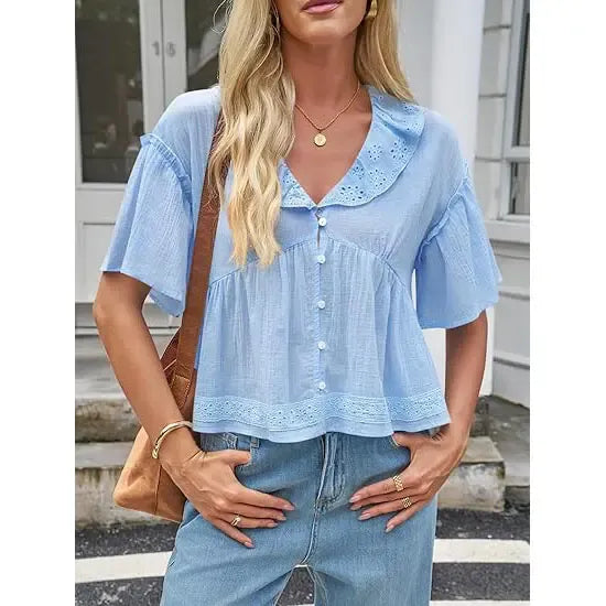 Women's Cropped Babydoll Tops