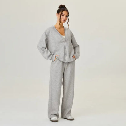 Women's Slouchy Solid Color Soft Two Piece Set