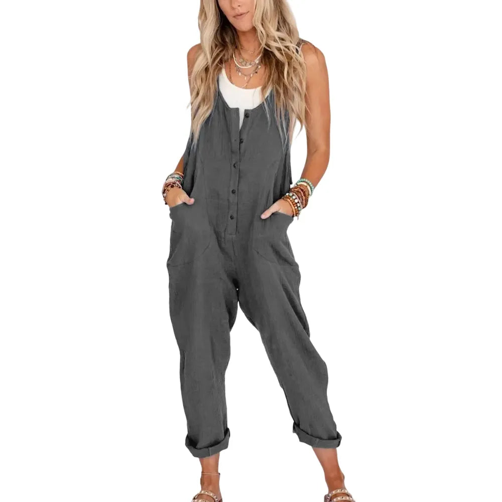 Women's Overalls Linen Cotton Jumpsuits