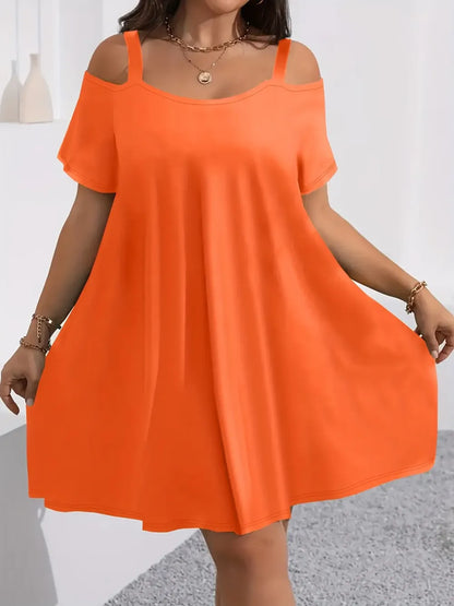 Plus Size Women's Casual Midi Dress