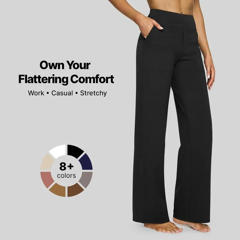 🔥8- PACK Women Loose High-Waist Business Casual Pants