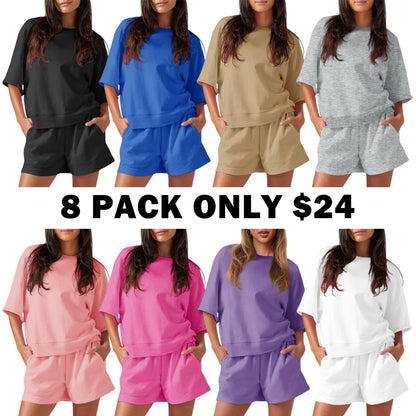Oversized Cropped Tracksuit Sets