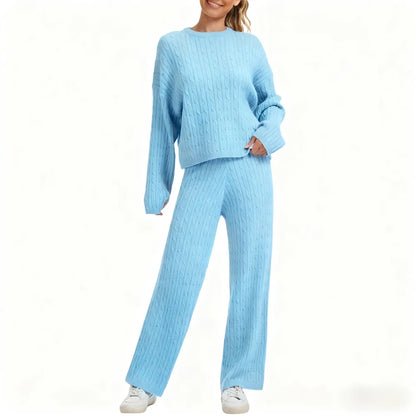 Women's Cable Knit Sweater Lounge Set