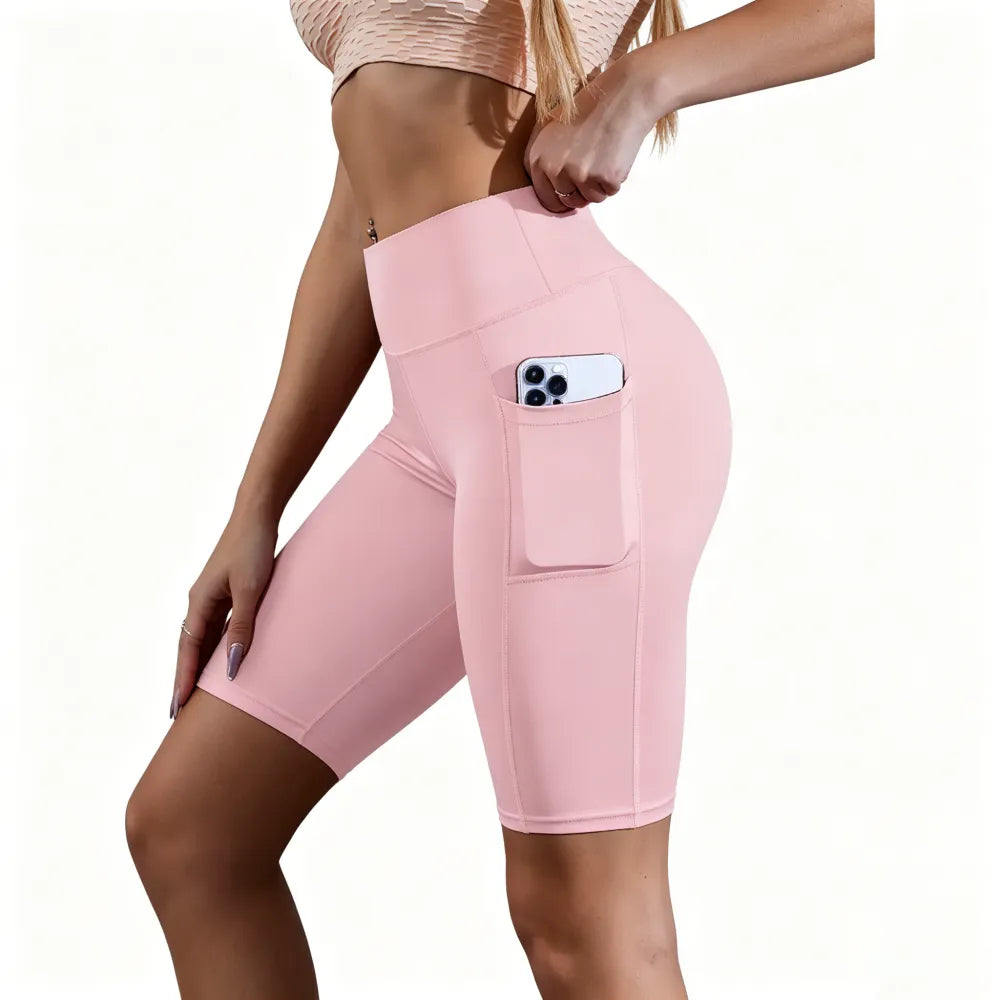 High Waist Athletic Yoga Shorts