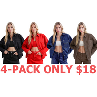 4-Pack (Black,Red, Dark Wash,Clay Brown)