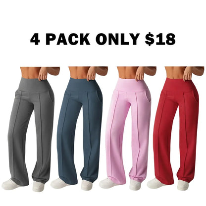 Women's Plain Loose Straight Leg Pants