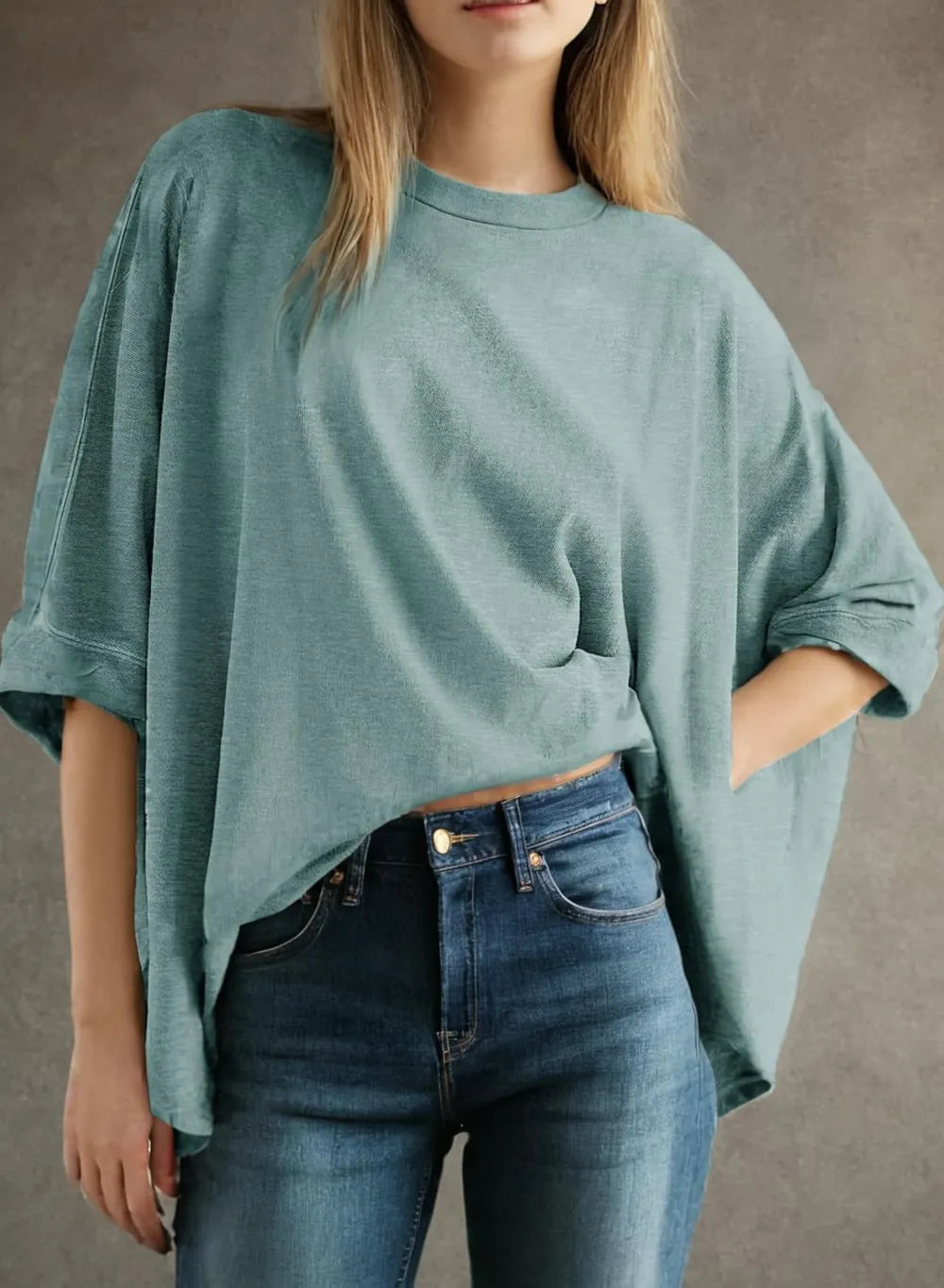 Dokotoo Summer Shirts 2025 Womens Solid T Shirts for Women Loose Oversized Tops Basic Tee