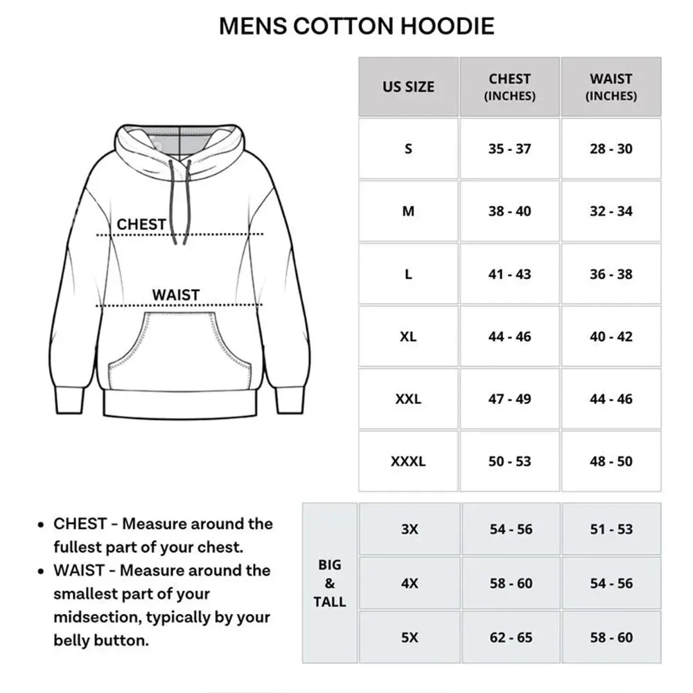 Men's Cotton Lightweight Casual Pullover Drawstring Hoodie With Pocket  (Big & Tall)