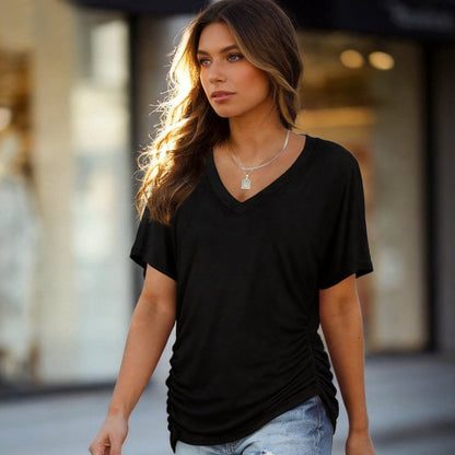 🔥Summer Sale💖 Ultra-Soft V-Neck Tee | Everyday Comfort & Effortless Style 💖