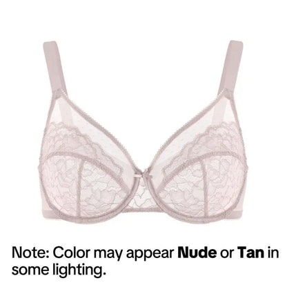 Enchante Floral Lace Plus Size Full Coverage Bra