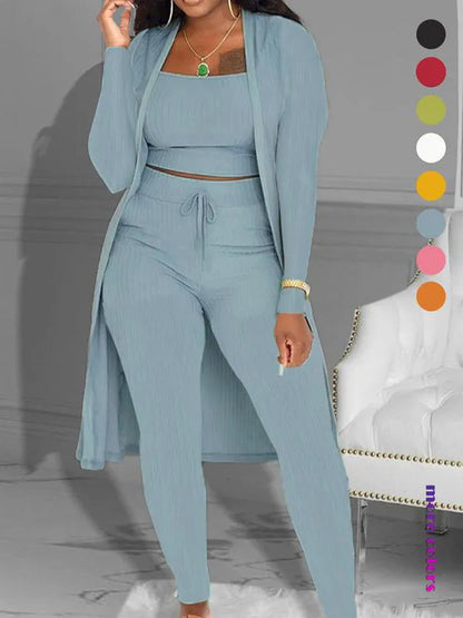 Women's Plain Long Sleeve Open Front Cardigan