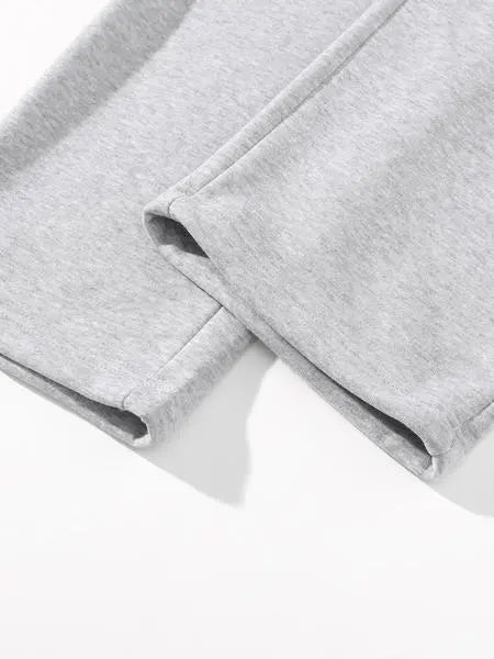 Men's Regular Fit Solid Drawstring Waist Sweatpants