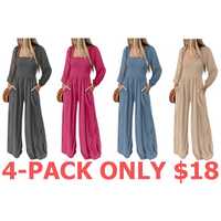 4-Pack (Gray,Strawberry Pink,Dusk Blue,Apricot)