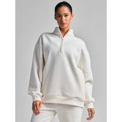 Basic quarter-zip turtleneck sweater set