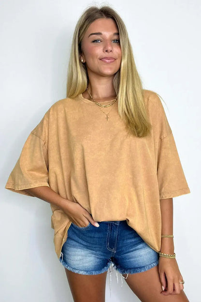 Weekend Awaits Mineral Wash Oversized Top - BACK IN STOCK
