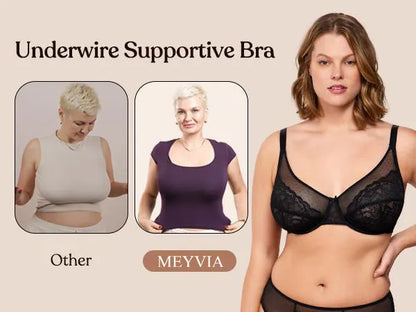 Enchante Floral Lace Plus Size Full Coverage Bra