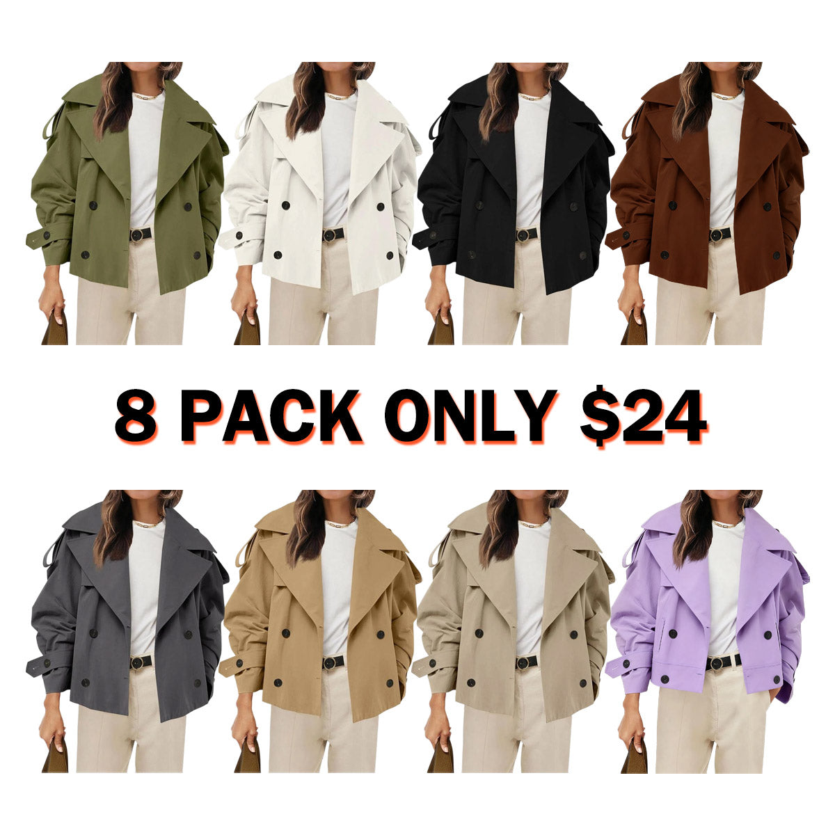 Womens Cropped Trench Coat