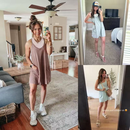 Special Sale❤️Womens Summer Sleeveless Mini Dress V Neck Spaghetti