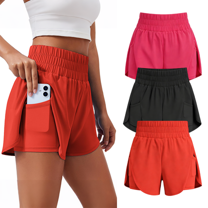 🔥Limited time clearance🔥Anti-exposure sports shorts with built-in inner layer and convenient side pockets